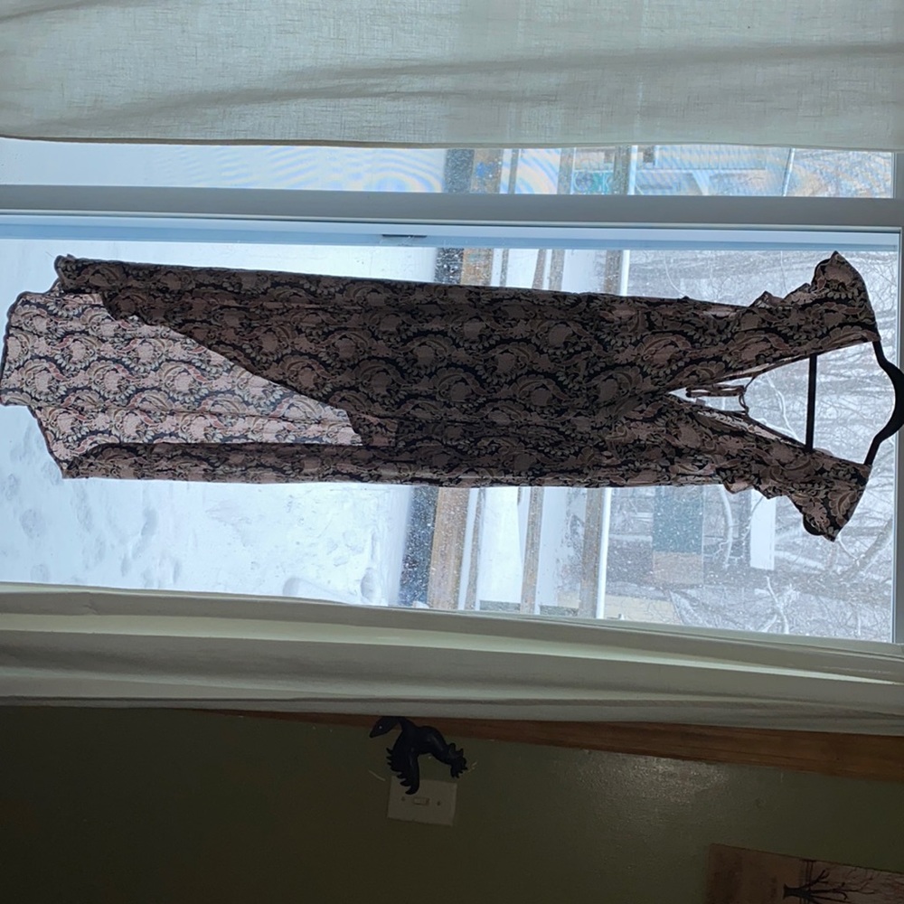 Floral patterned, long romper/high low maxi
